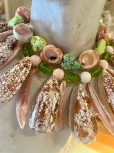Two-piece Conch & Conus Shell Necklace with Peridot