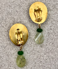 Limpet Shell Earrings with Lemon Quartz & Flourite