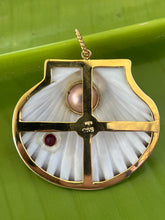 St. James Scallop Pendant with Pearl & Tourmaline