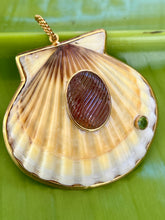 St. James Scallop Pendant with Tourmaline & Sapphire