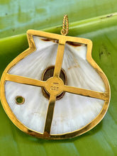 St. James Scallop Pendant with Tourmaline & Sapphire