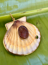 St. James Scallop Pendant with Tourmaline & Sapphire
