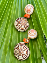 Sundial Shell Drop Earrings with Jasper