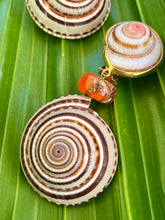 Sundial Shell Drop Earrings with Jasper