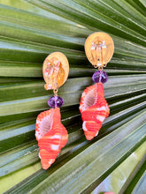 Cymbatium Drop Earrings with Amethyst