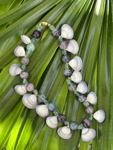 Purple Scallop Necklace with Amethyst & Flourite