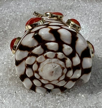 14-Karat Conus Fob with Coral Cabochons