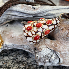 14-karat Gold Conus Fob with Cabachon Italian Coral