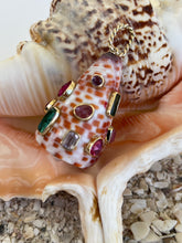 14-karat Gold Fob with Tourmalines & Garnets