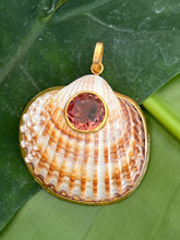 St. James-style Cockle Shell Pendant with Topaz