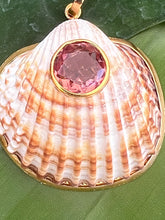 St. James-style Cockle Shell Pendant with Topaz