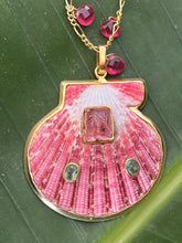 St. James Scallop Pendant with Tourmalines