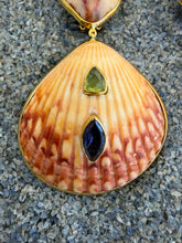 Scallop Drop Earrings with Topaz & Tanzanite