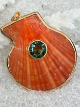 St. James Scallop Pendant with Tourmaline