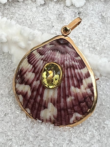 St. James Scallop Pendant with Peridot