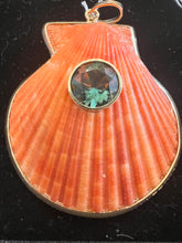 St. James Scallop Pendant with Tourmaline