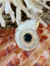 14-karat Lorelei Delphinula Shell Charm with Sapphire