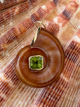Two-sided 14-karat Lorelei Ram's Head with Sapphire & Peridot
