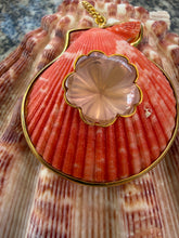 St. James Scallop Pendant with Pink Quartz