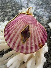 St. James Scallop Pendant with Fluorite