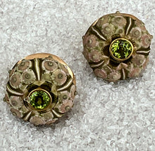 Sea Urchin Earrings with Peridot