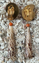 Terebra Shell Earrings with Cameos