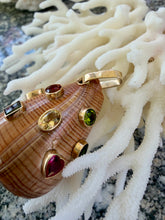 14-karat Gold Brown Fob with Gemstones