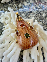 14-karat Gold Brown Fob with Gemstones