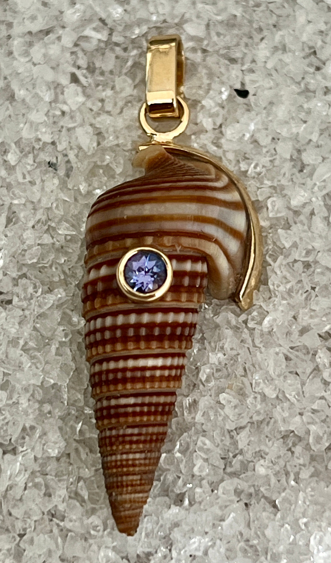 14-Karat Lorelei Terebra Shell Set with Sapphire