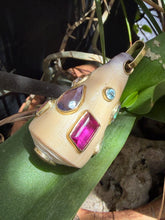 14-karat Gold Fob with Asymmetrical Semi-precious Gemstones