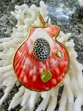 St. James Scallop Pendant with Fossilized Coral