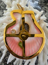 St. James Scallop Pendant with Fossilized Coral