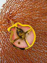 St. James Scallop Pendant with Fossilized Coral & Peridot