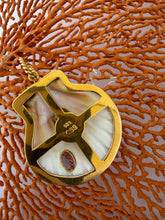 St. James Scallop Pendant with Lemon Quartz & Tanzanite