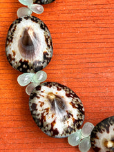 Limpet Shell and Green Amethyst Necklace