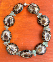 Limpet Shell and Green Amethyst Necklace