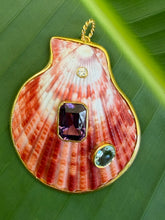 St. James Scallop Pendant with Amethyst & Aquamarine