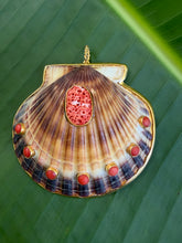 St. James Scallop Pendant with Italian Coral