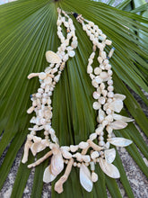Long Shell and Pearl Lei Necklace