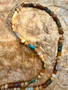 Beaded Assorted Agate Necklace