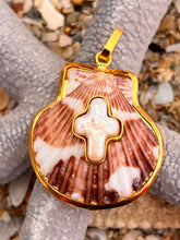 St. James Scallop Pendant with Pearl Cross