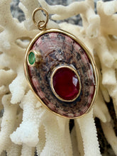 14-karat Gold Lorelei Limpet Charm with Ruby & Garnet