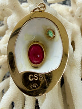 14-karat Gold Lorelei Limpet Charm with Ruby & Garnet
