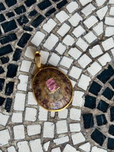 Limpet Shell Pendant with Pink Tourmaline