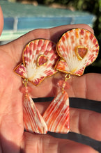 Scallop Earrings with Pink Tourmalines