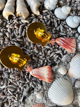 Scallop Earrings with Pink Tourmalines