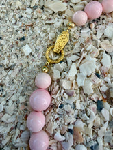 Queen Conch Philodendron Leave Necklace with Tourmaline Beads