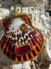 St. James Royal Scallop Pendant with Garnet & Citrine