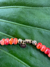 17" Spondylus Shell  Necklace with Turquoise, Gold & Onyx Beads