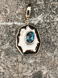 14-Karat Lorelei Limpet Charm with Blue Topaz